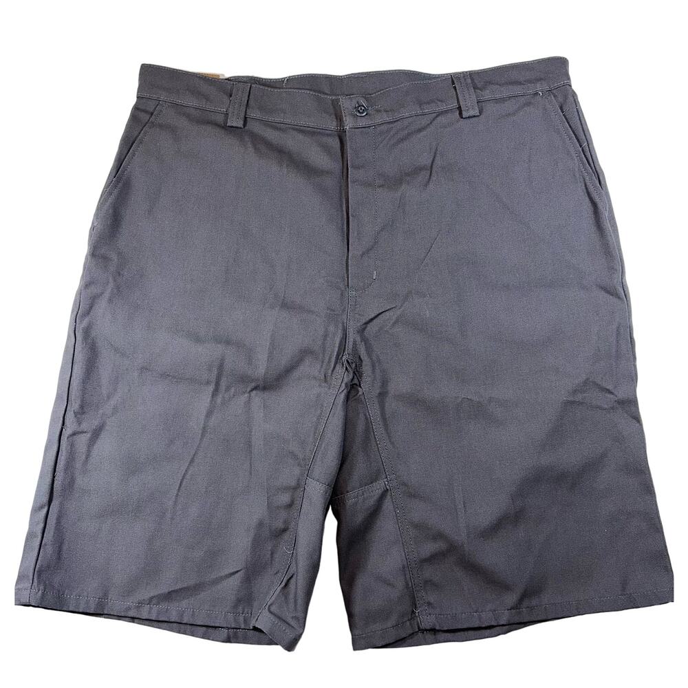 Wrangler Workwear Mens Size 40x12 Shorts Gusset Inseam Gray Flat Front